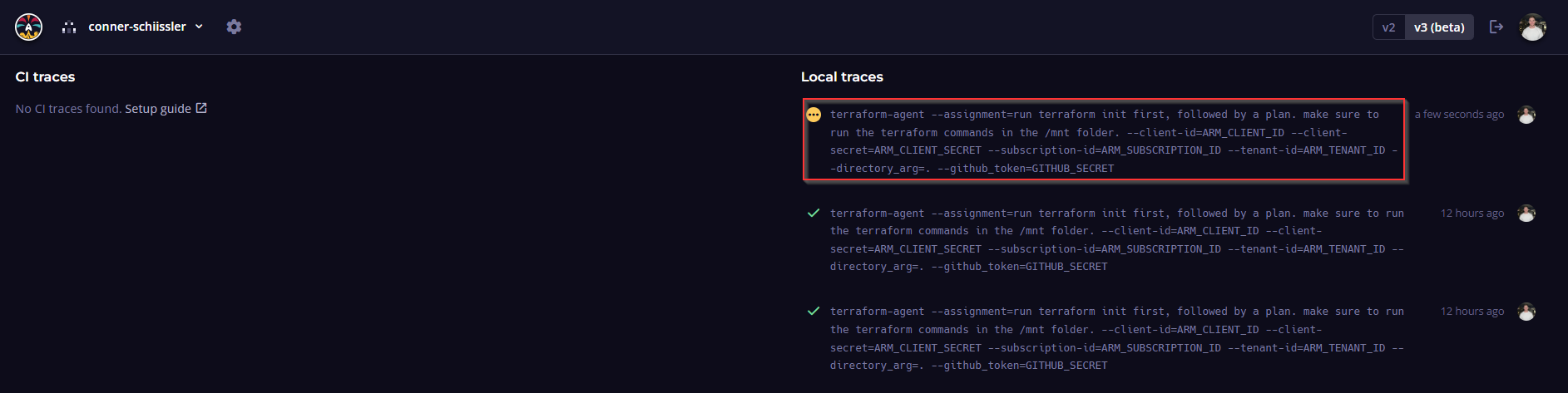 Dagger AI Agent Cloud Trace